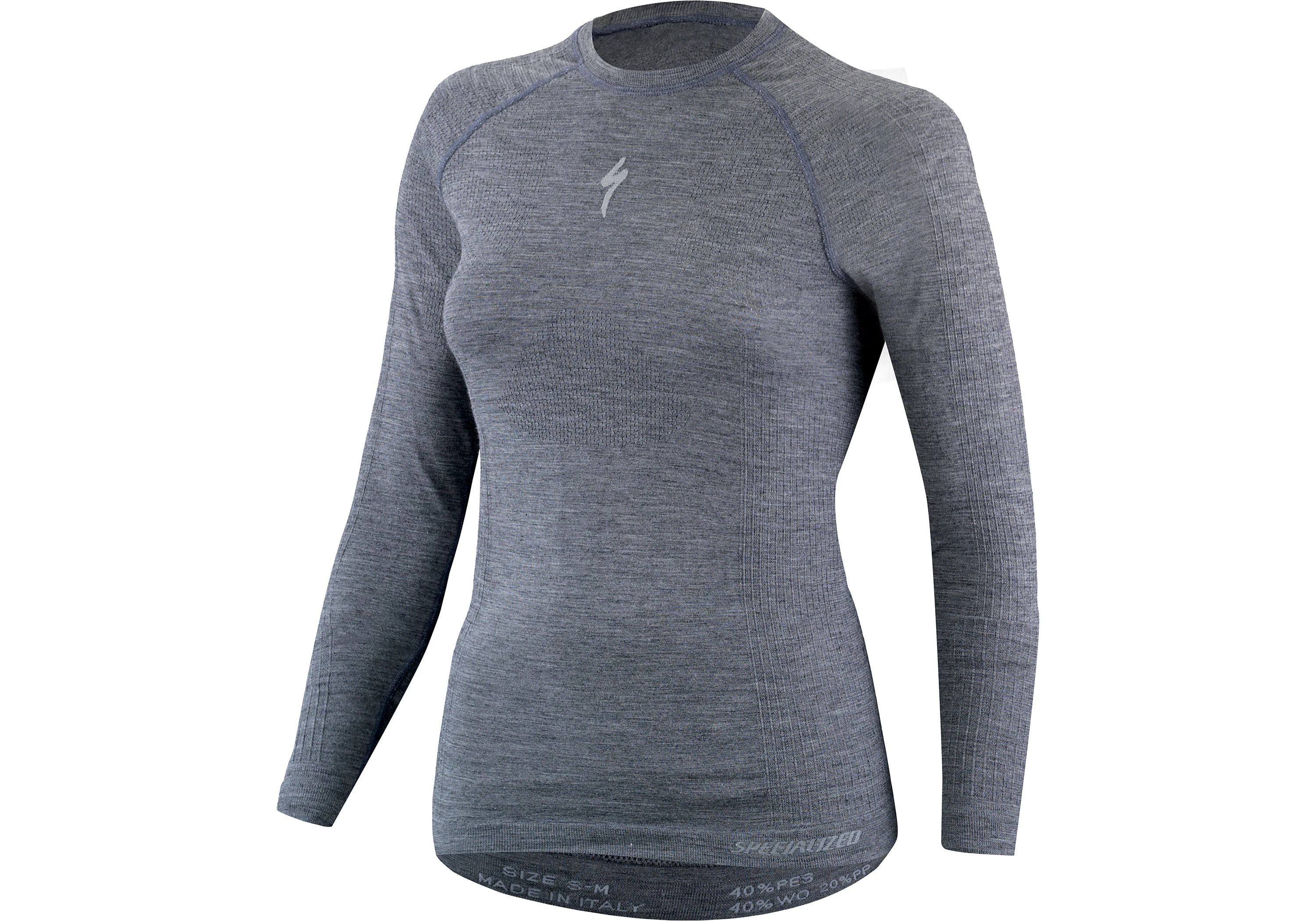 1. Bluza de Corp Termica SPECIALIZED Merino Women's Baselayer (L/S) - Grey L/XL