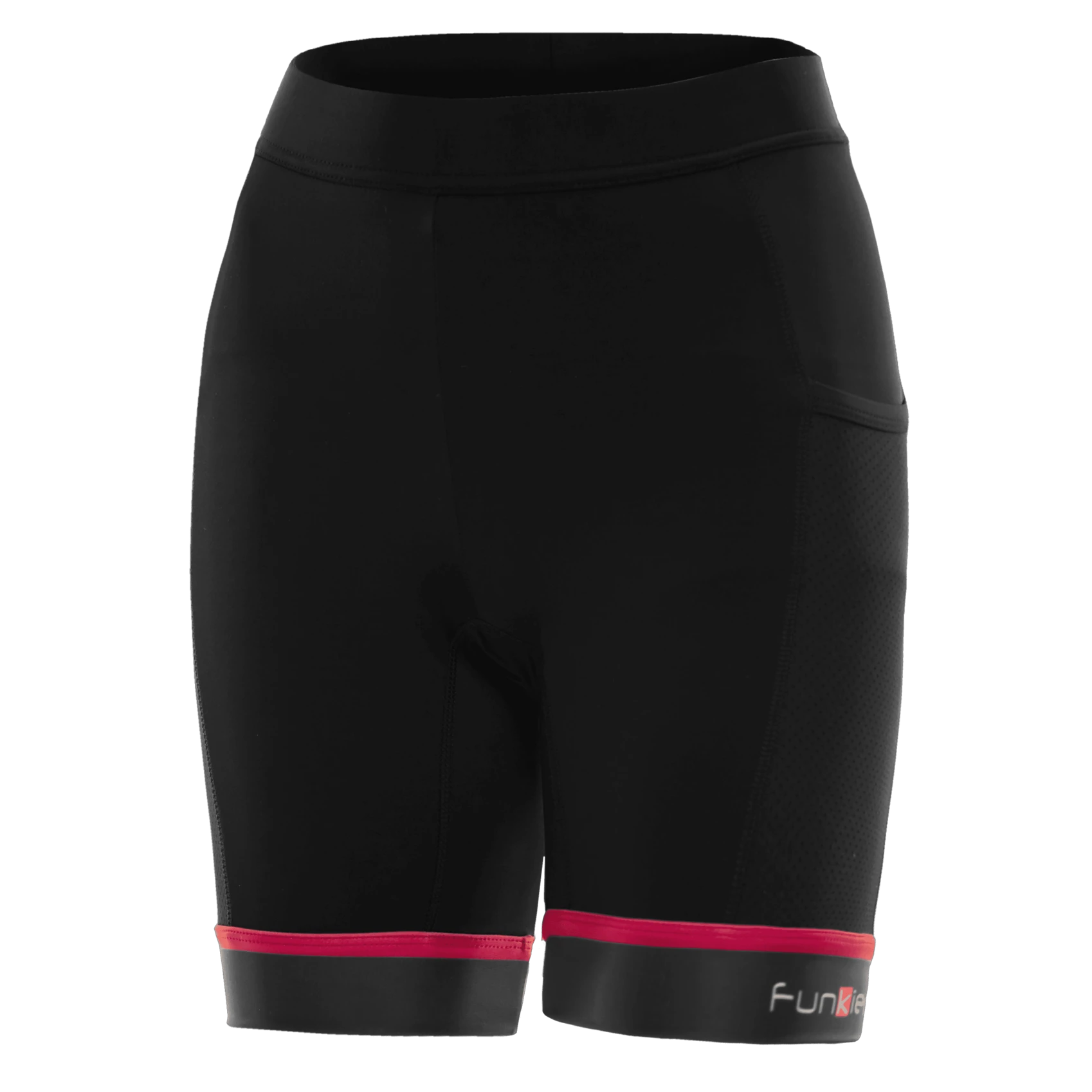 1. Pantaloni scurti alergare FUNKIER Marsala - Negru/Roz L