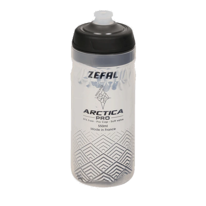 1. Bidon ZEFAL Arctica Pro 55 Pro-Cap 550ml - Silver/Black