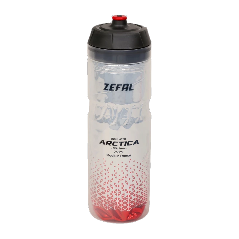1. Bidon ZEFAL Arctica 75 Grip-Cap 750ml - Silver/Red