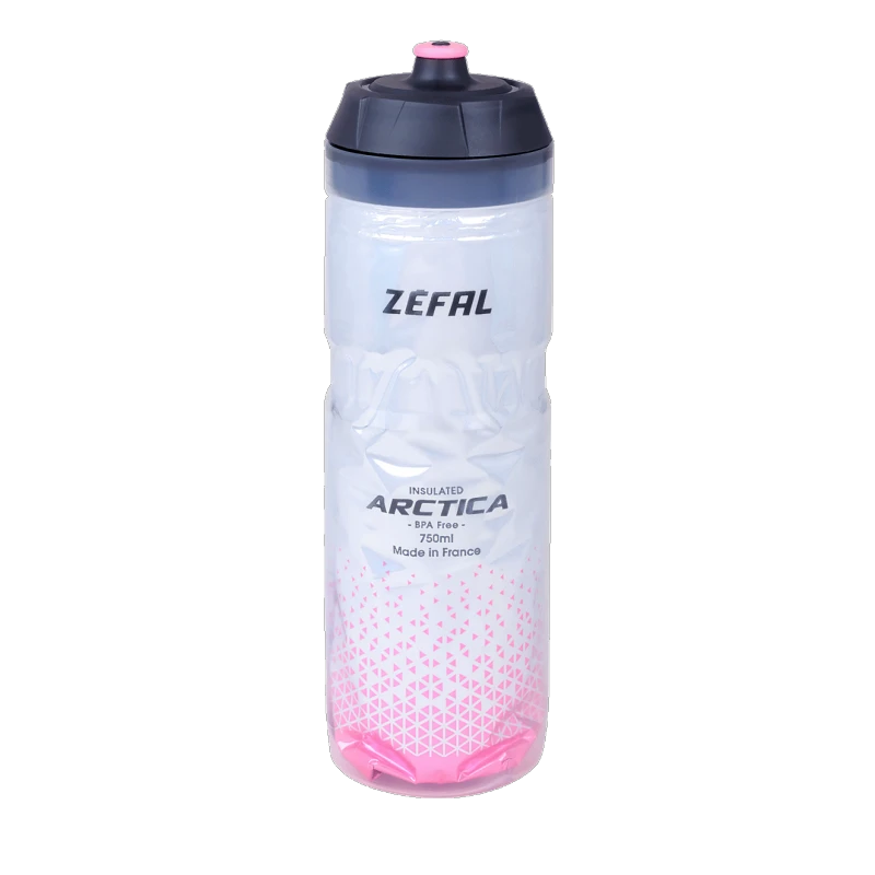 1. Bidon ZEFAL Arctica 75 Grip-Cap 750ml - Silver/Light Pink