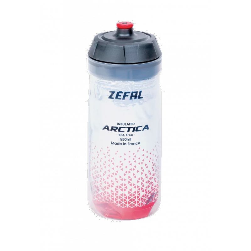 1. Bidon ZEFAL Arctica 55 Grip-Cap 550ml - Silver/Red