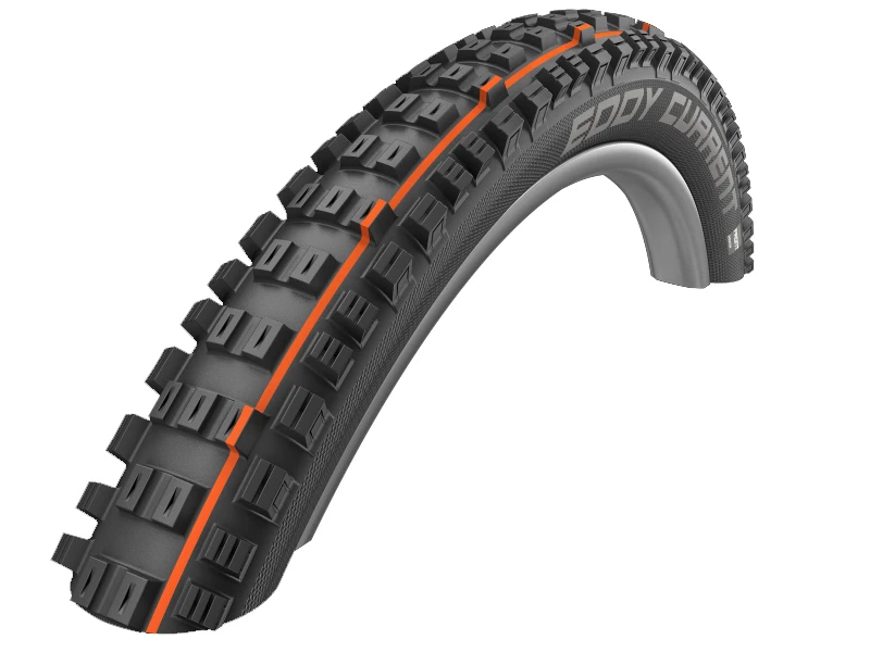 1. Cauciuc SCHWALBE Eddy Current Front - 27.5x2.60 (65-584) HS496 B/B-SK, Super Trail, Addix Soft - TLE Pliabil