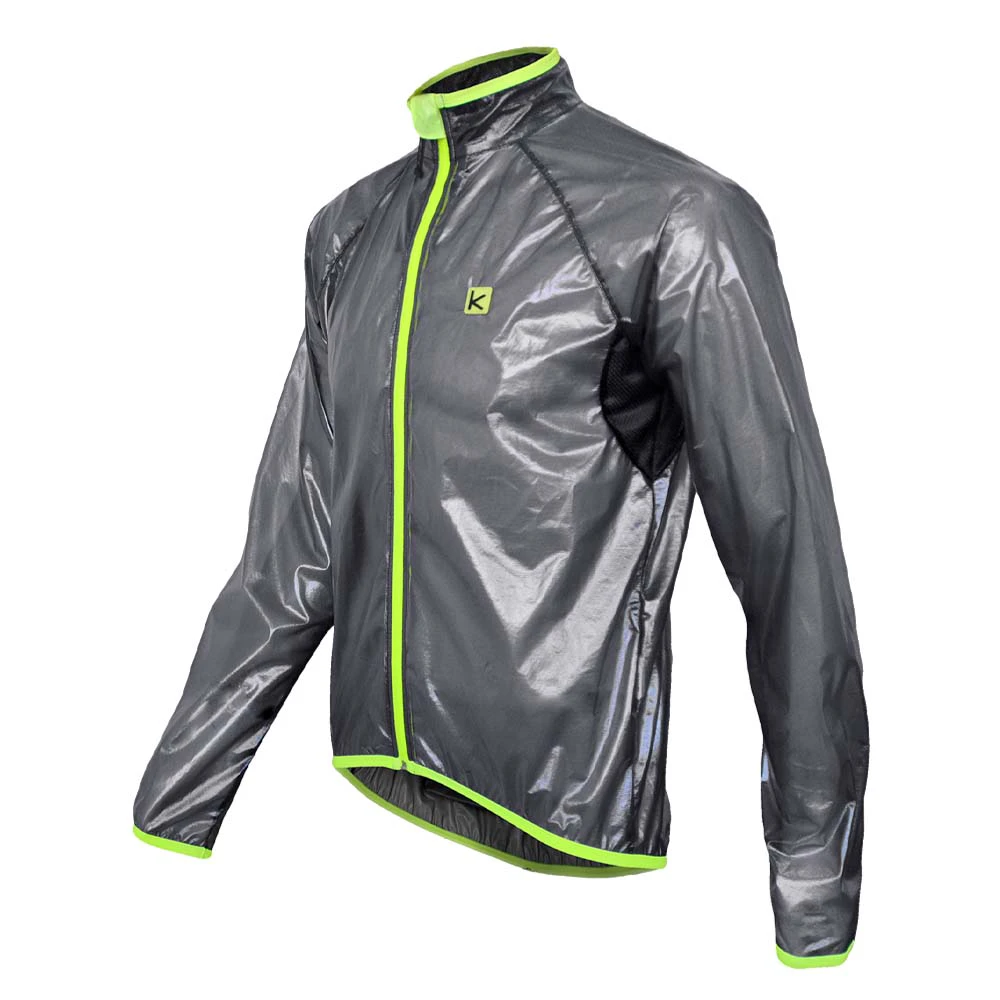 1. Jacheta Ploaie Ciclism FUNKIER Ravenna Storm Kids - Clear Grey/Yellow 12 ani