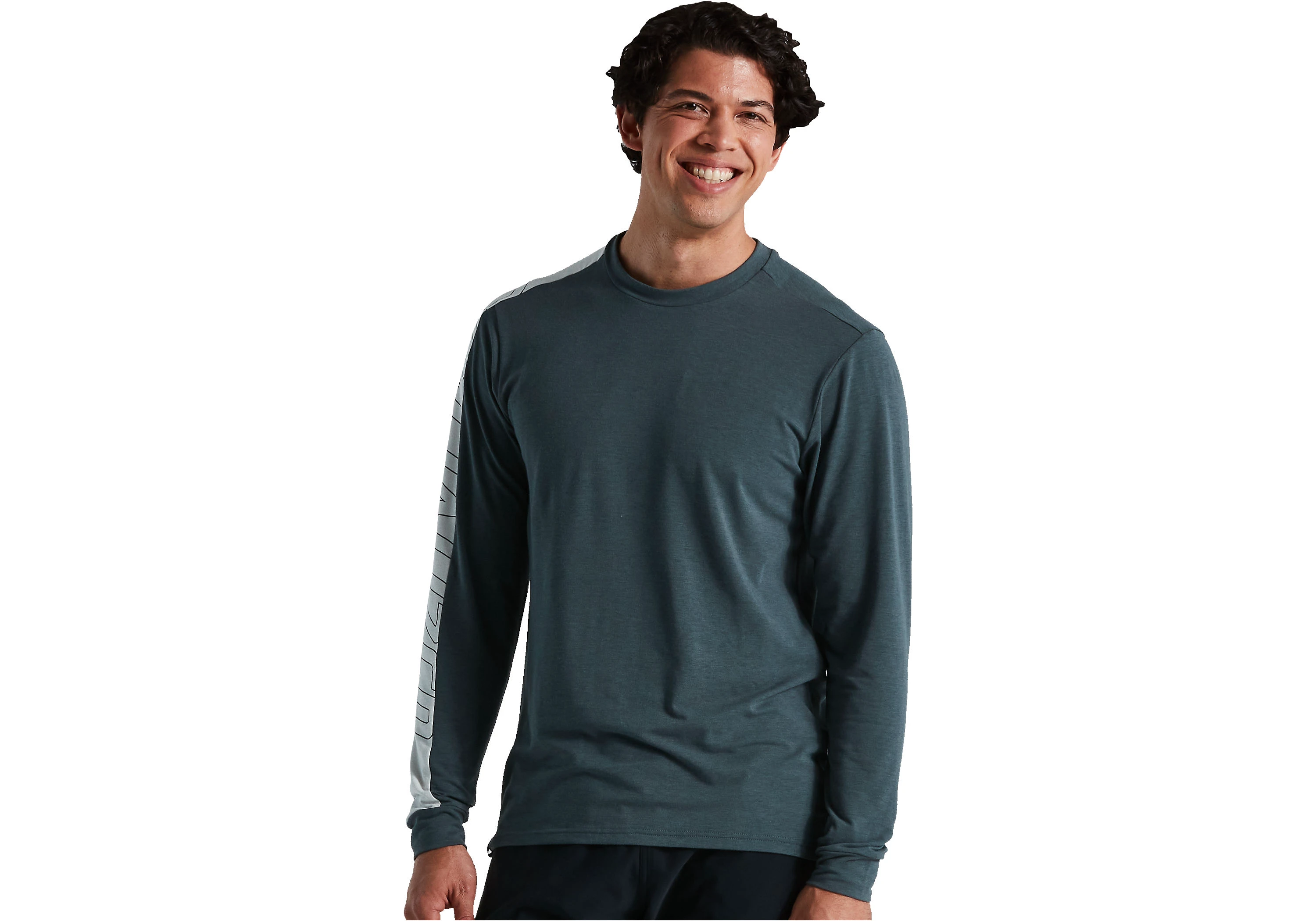 1. Tricou Ciclism SPECIALIZED Men's Trail (L/S) - Cast Battleship M