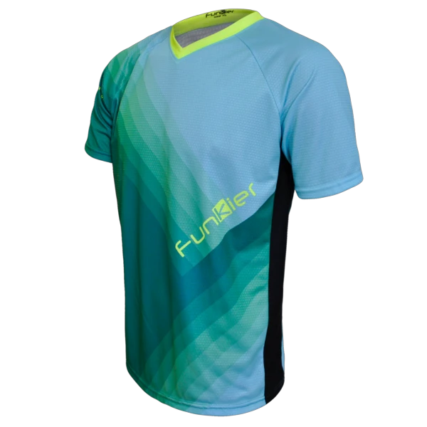 1. Tricou Ciclism FUNKIER Termoli Enduro Men (S/S) - Blue/Green S