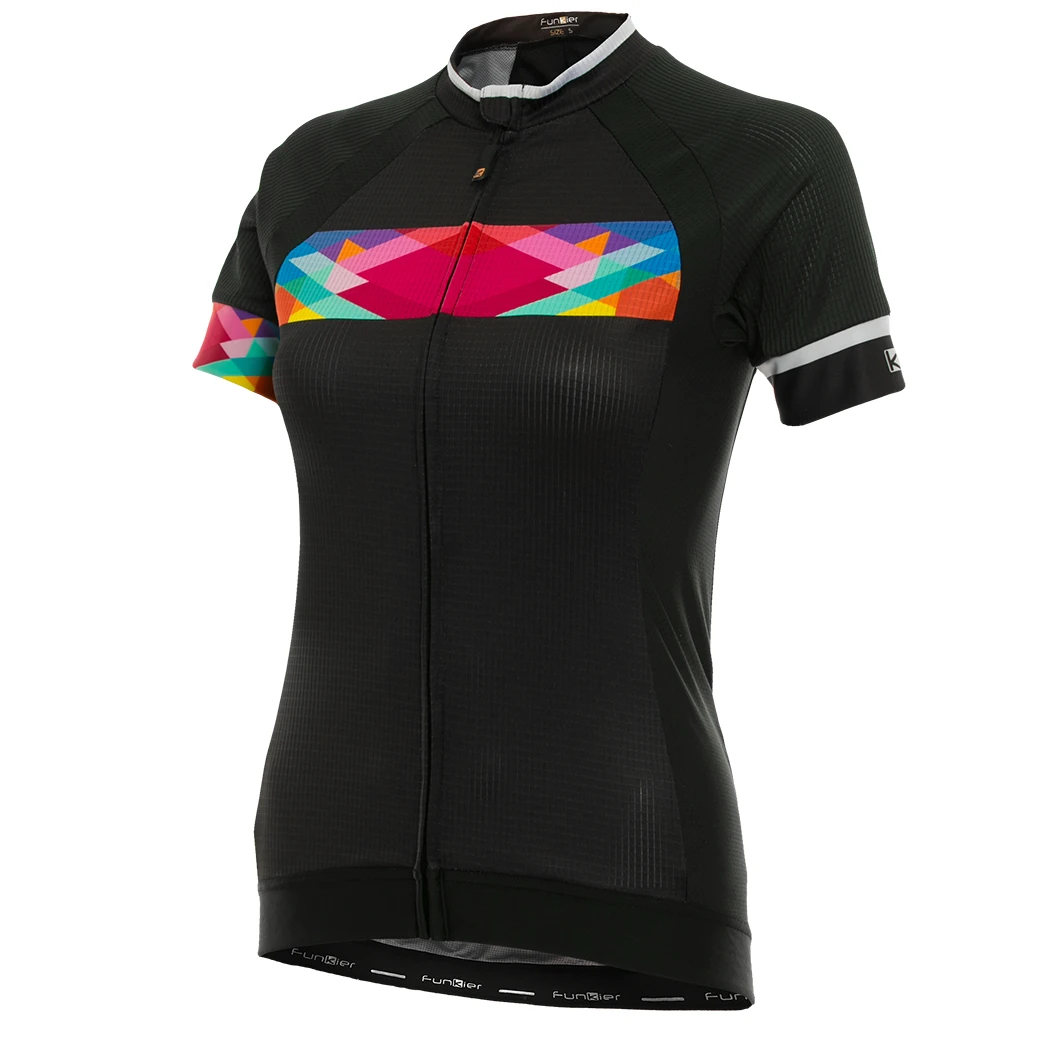 1. Tricou Ciclism FUNKIER Nugola-2 Pro Women (S/S) - Black/Multicolor L