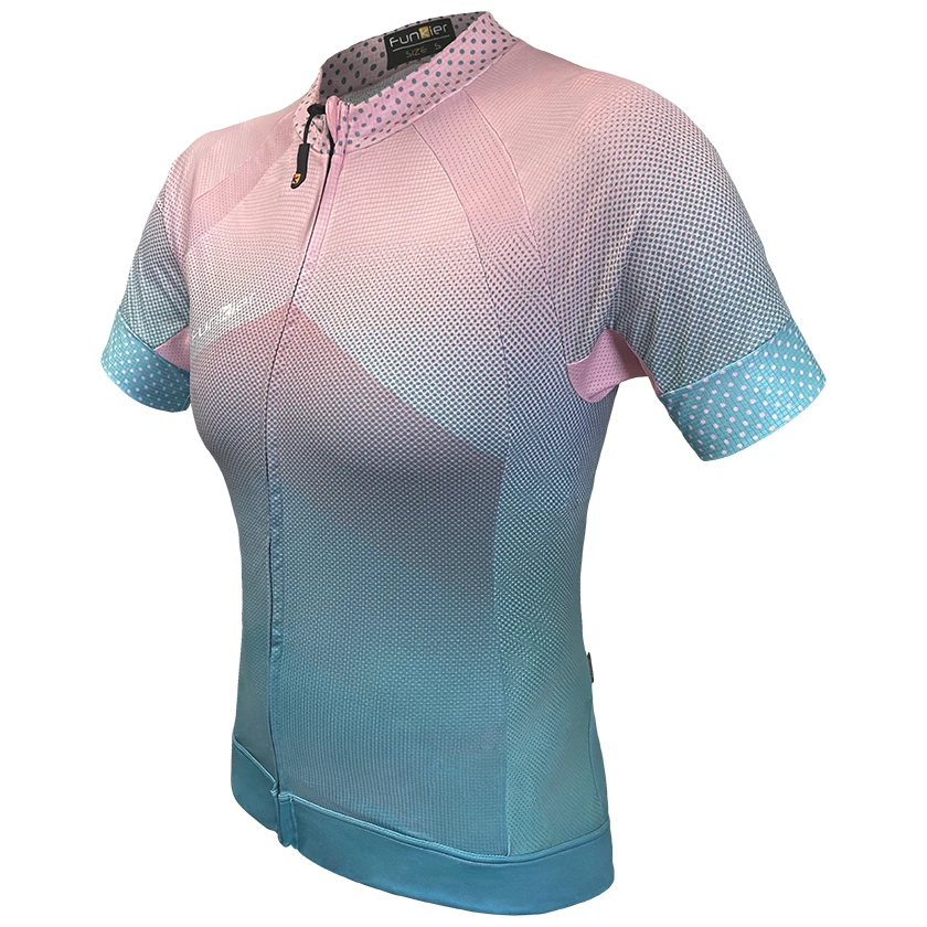 1. Tricou Ciclism FUNKIER Farnia Pro Women (S/S) - Pink/Mint 2XL