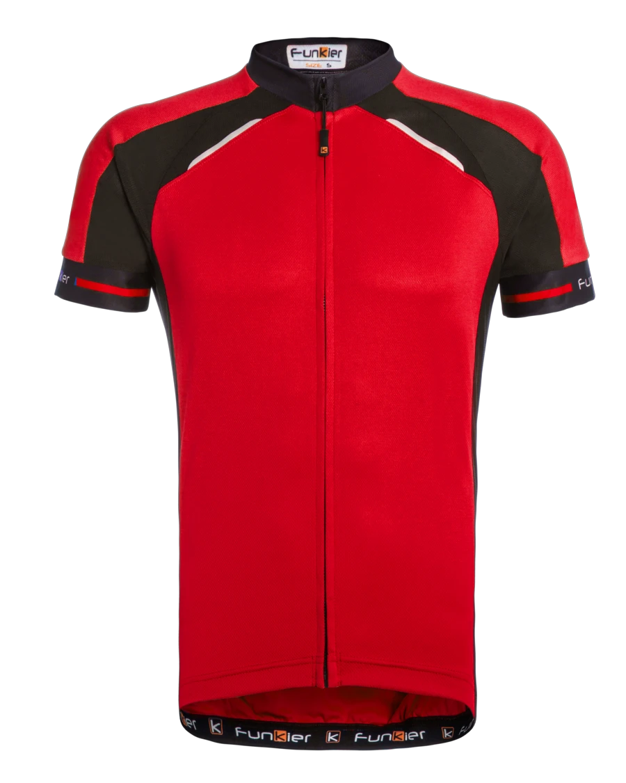 1. Tricou Ciclism Copii FUNKIER Firenze Active (S/S) - Red 8 ani