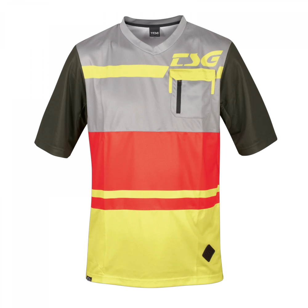 1. Tricou Ciclism TSG SP5 (S/S) - Red Limeyellow M