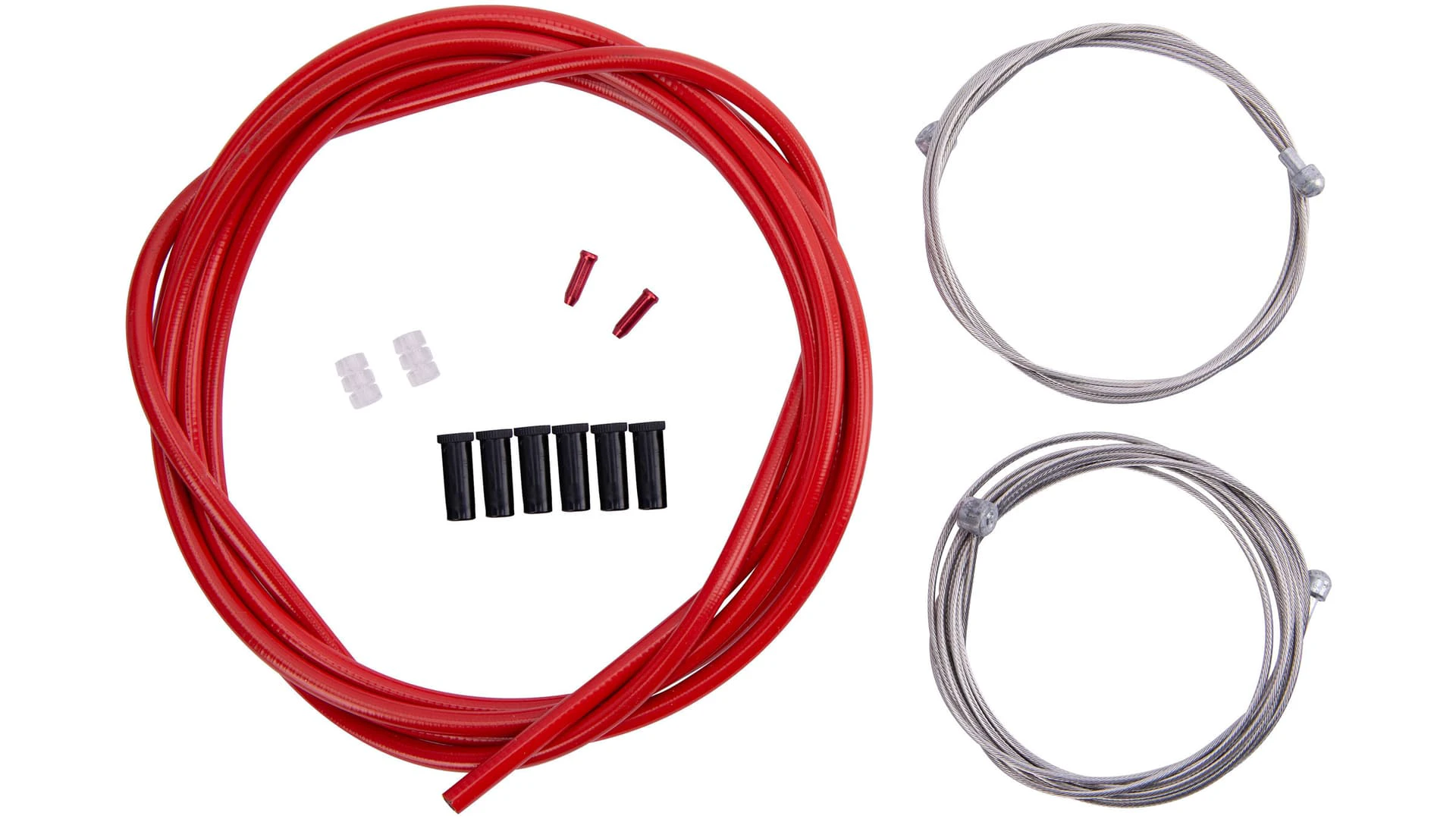 1. Set cablu + camasa frana CONTEC Neostop fata/spate - Red