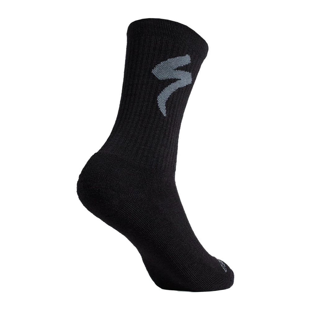 1. Sosete Ciclism SPECIALIZED Merino Midweight Tall Logo - Black S