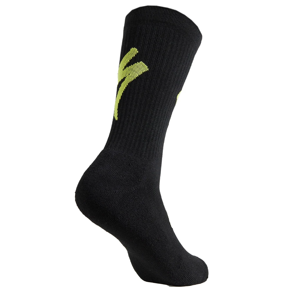 1. Sosete Ciclism SPECIALIZED Techno Mtb Tall Logo - Black/Hyper Green S
