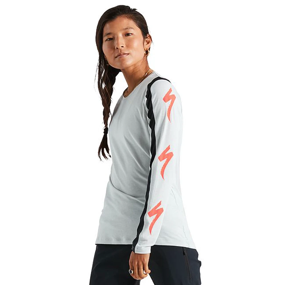 1. Tricou Ciclism SPECIALIZED Women's Trail (L/S) - Dove Grey XS