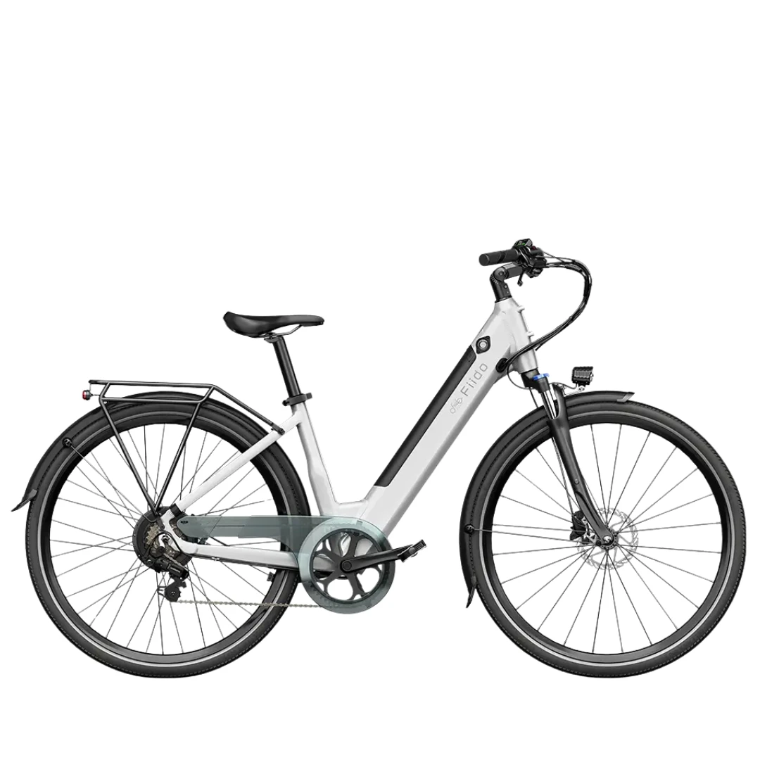 1. Fiido C11 - 7v Talla ML Blanco Ciudad Bicicleta Electrica Ocasión City Paseo
