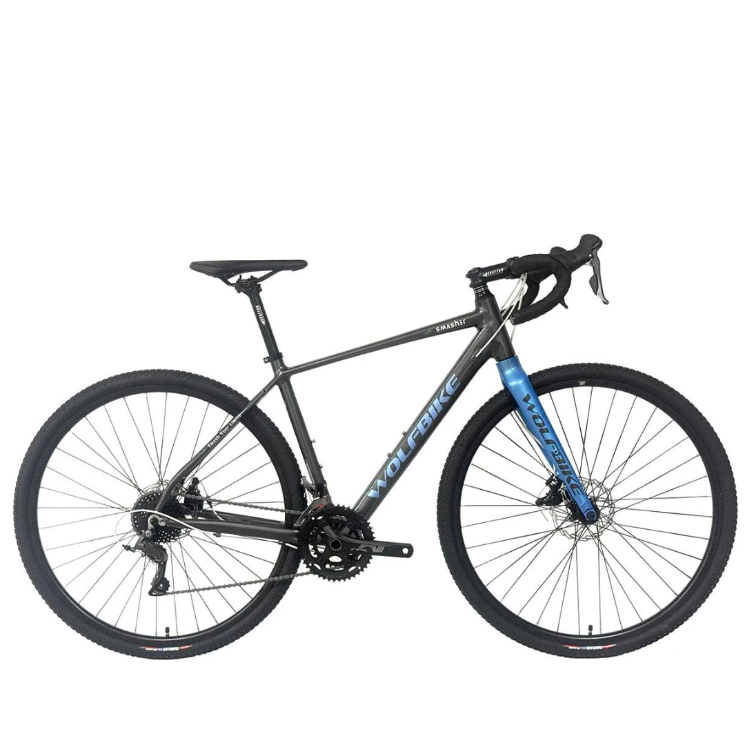 1. Wolfbike Smasher Shimano Claris 2x8v 700x45 Talla M Gris Bicicleta Gravel Ocasión