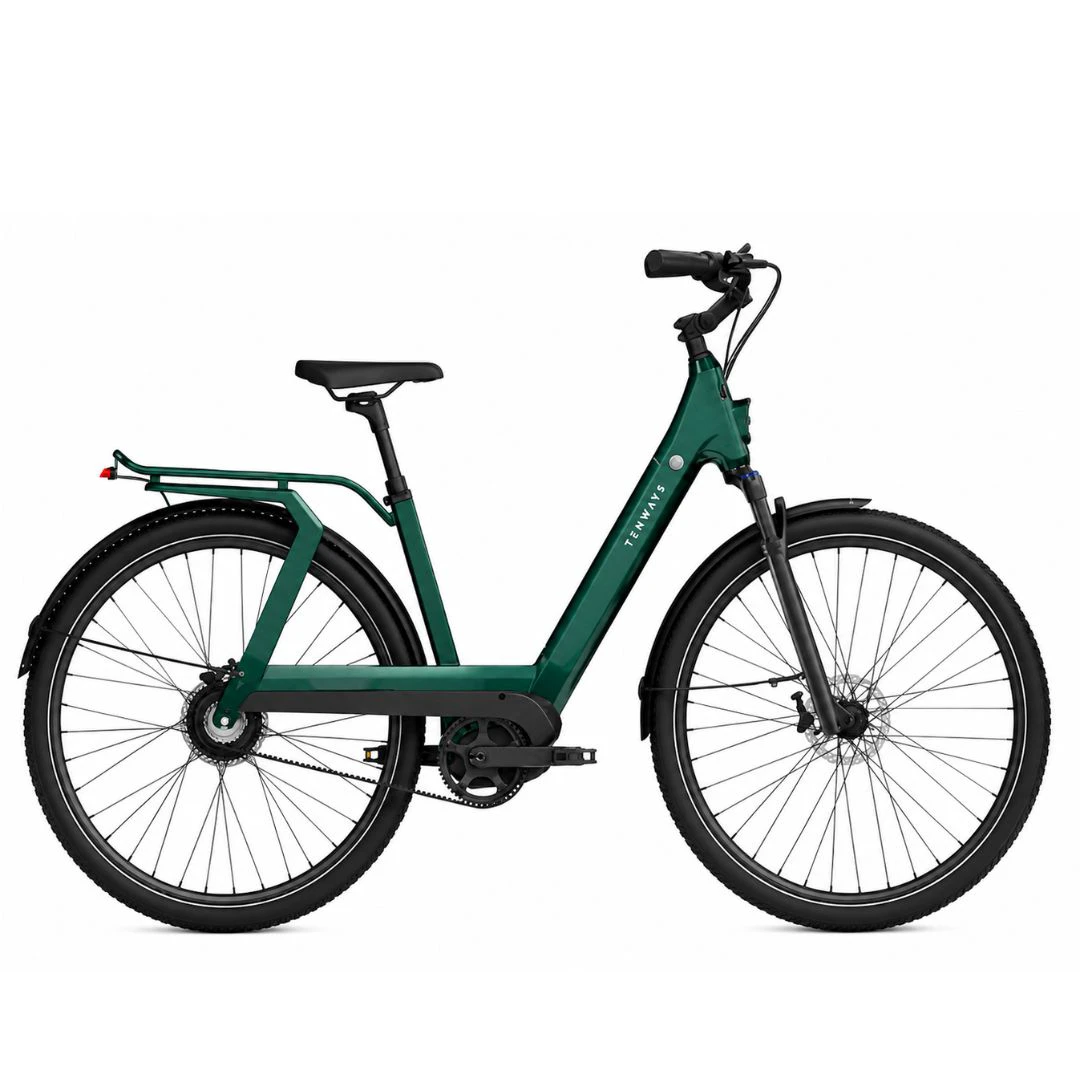 1. TENWAYS AGO T Talla Única Bicicleta Verde Híbrida Ocasion
