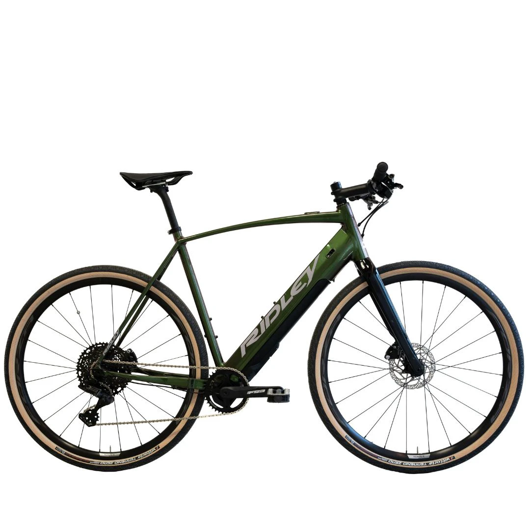1. Ridley Kanzo-E Fazua FB MicroShift AdvantX Talla L Verde Bicicleta Gravel Ocasion