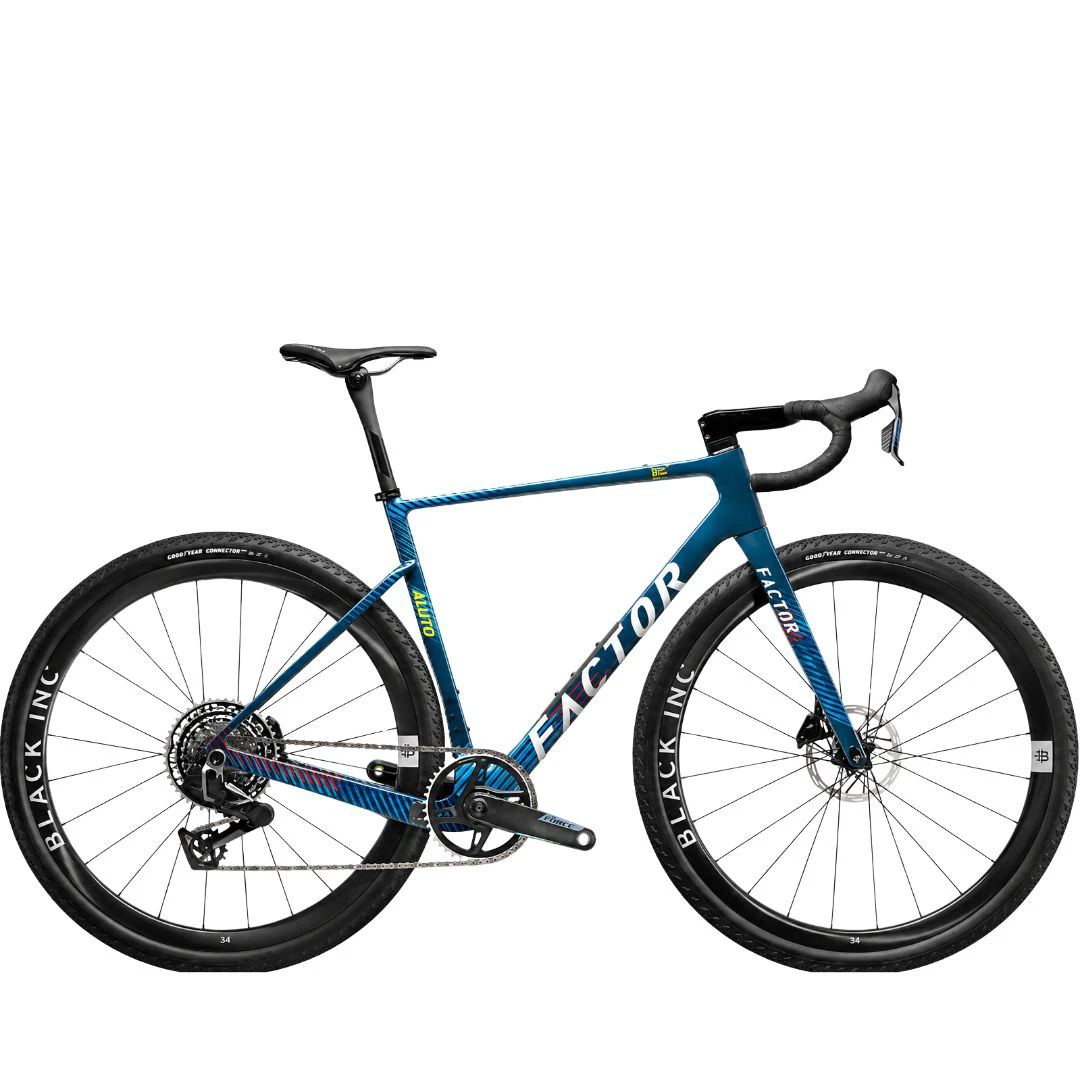 1. Factor Aluto Sram Force XPLR Talla 52 Azul Bicicleta Gravel Ocasion