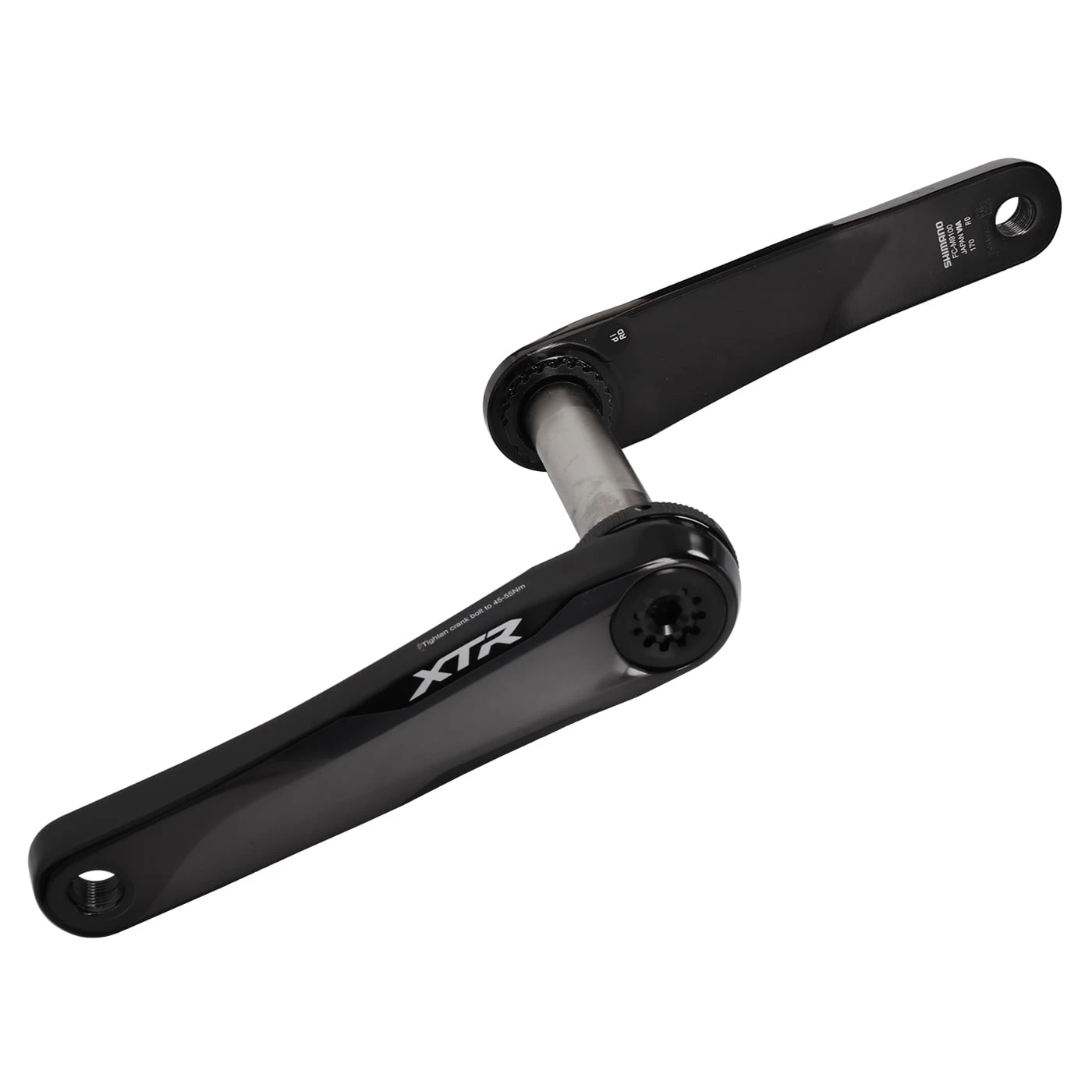 1. Angrenaj pedalier Shimano XTR FC-M9125-1, Hollowtech II, fara aparatoare lant, brate 175mm, fara BB, fara foi fara foi, 175mm, fara aparatoare lant