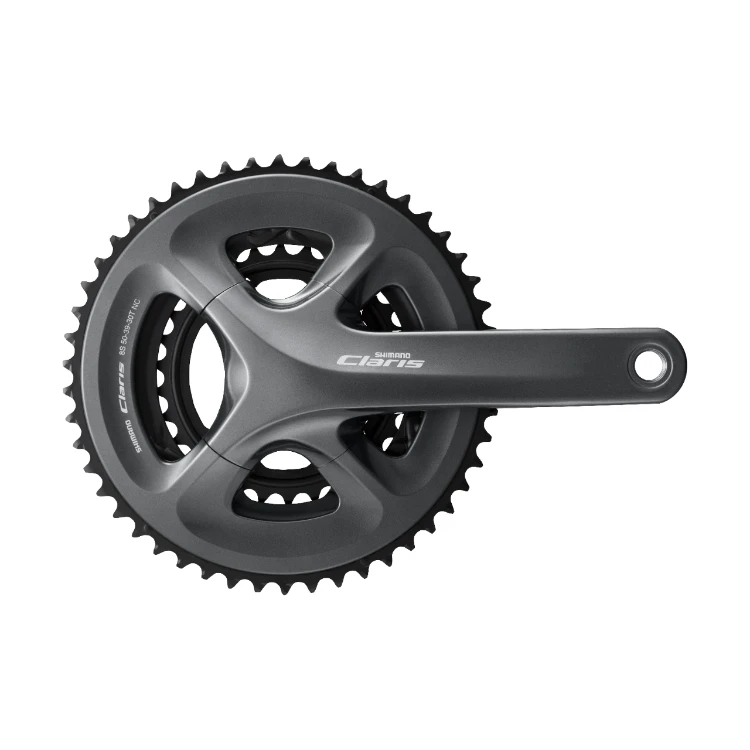1. Angrenaj pedalier Shimano Claris FC-R2030 50x39x30T brate 165mm 3x8 vit fara BB fara CG 50x39x30T, 165mm, fara CG