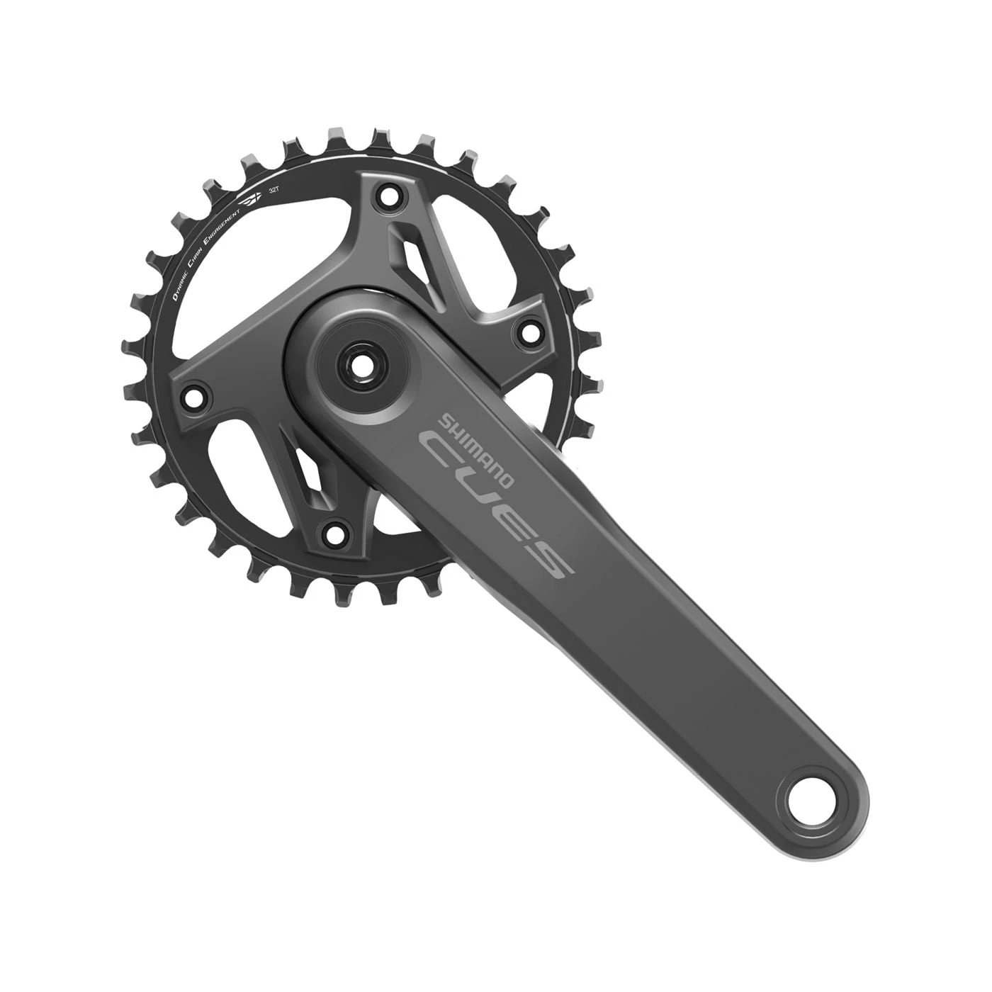 1. Angrenaj pedalier Shimano CUES FC-U6000-1, 1x9 10 11 viteze, 2-piece crankset, fara aparatoare lant, brate 170mm, fara BB, 32T 32T, 170mm, fara