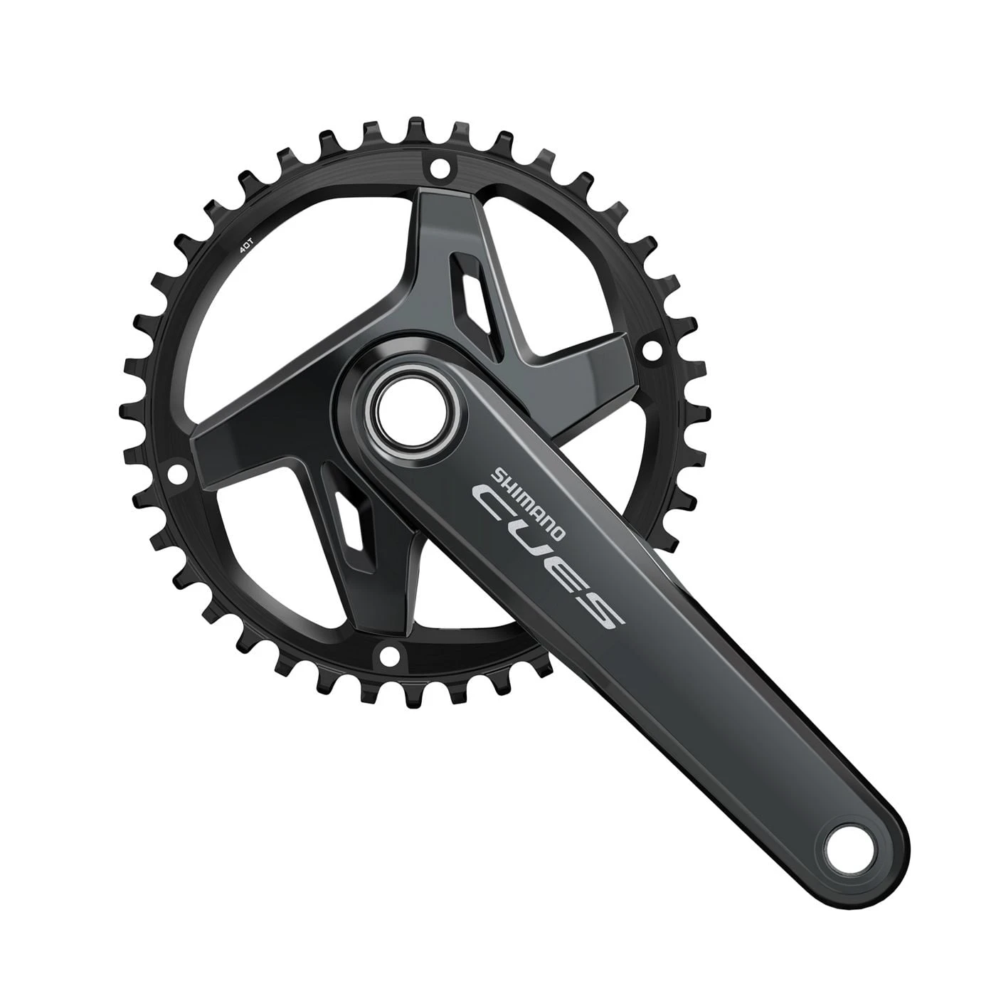 1. Angrenaj pedalier Shimano CUES FC-U8000-1, 1x9 10 11 viteze, Hollowtech II, fara aparatoare lant, brate 170mm, fara BB, 40T 40T, 170mm, fara