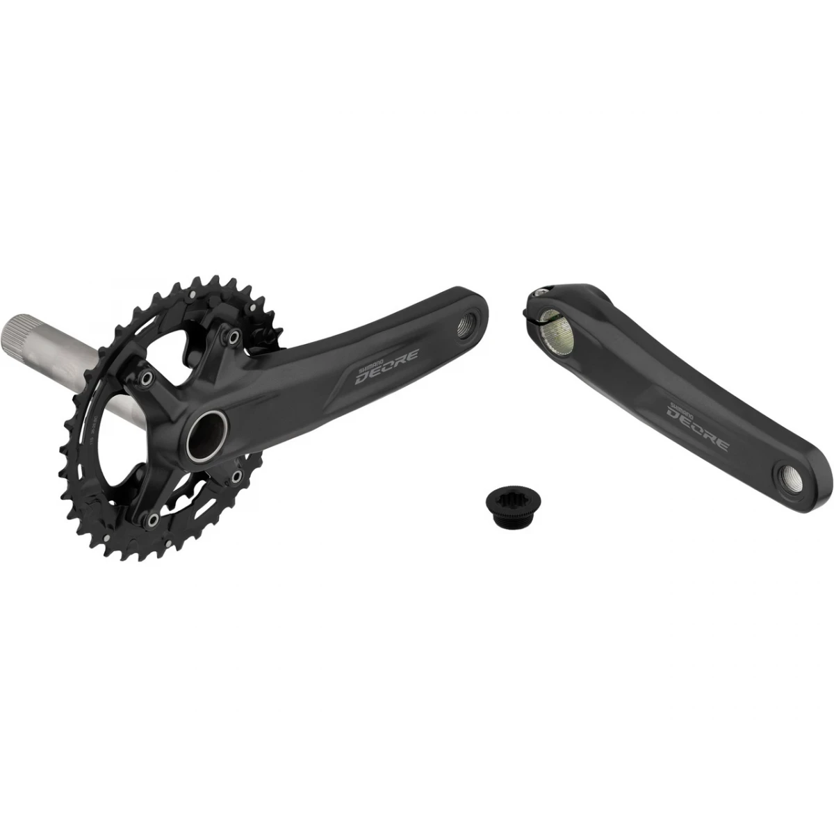 2. Angrenaj pedalier Shimano Deore FC-M5100-B2, 2x11 viteze, Hollowtech II, fara aparatoare lant, brate 170mm, fara BB, 36x26T 36x26T, 170mm, fara