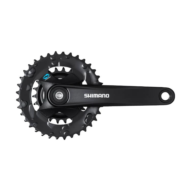 1. Angrenaj pedalier Shimano Altus FC-M315-2, 2x7 8 viteze, ax Patrat, fara aparatoare lant, brate 170mm, Negru, 36x22T Negru, 36x22T, 170mm, fara