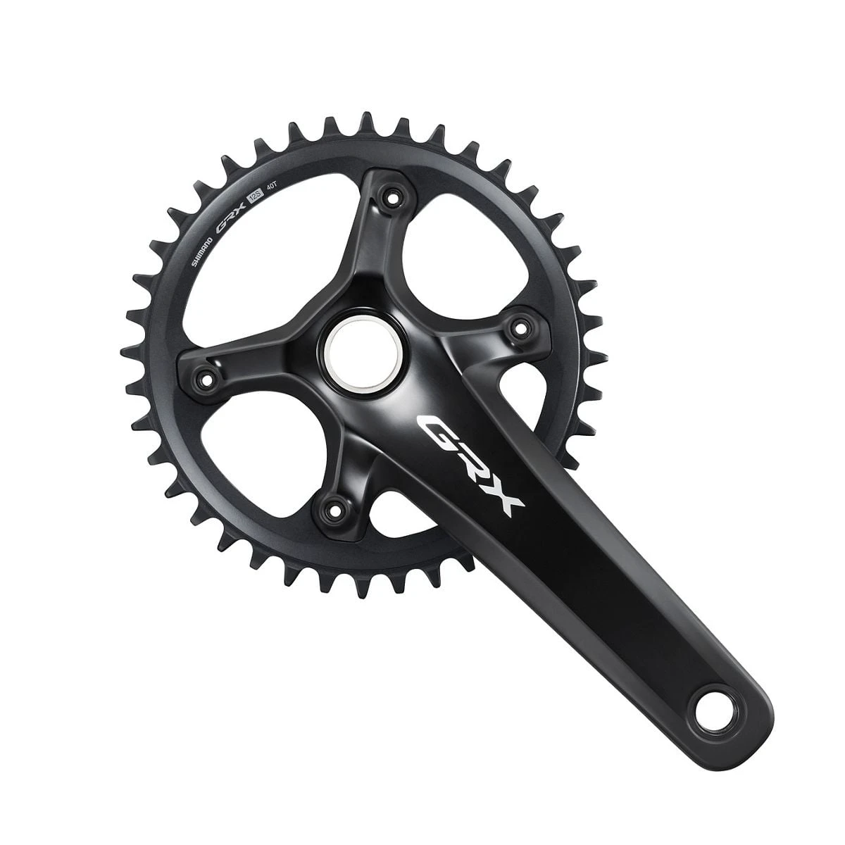 1. Angrenaj pedalier Shimano GRX FC-RX820-1, 1x12 viteze, Hollowtech II, fara aparatoare lant, brate 170mm, fara BB, 40T 40T, 170mm