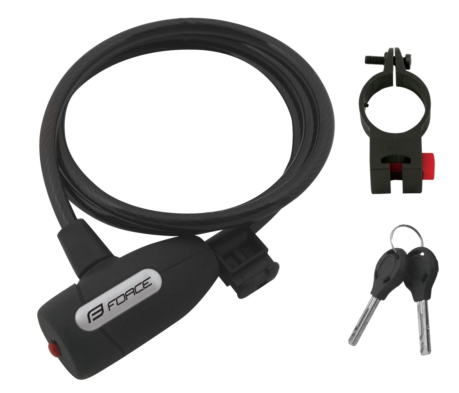 1. Antifurt cu cheie Force F Lux 120cm 8mm negru 120cm