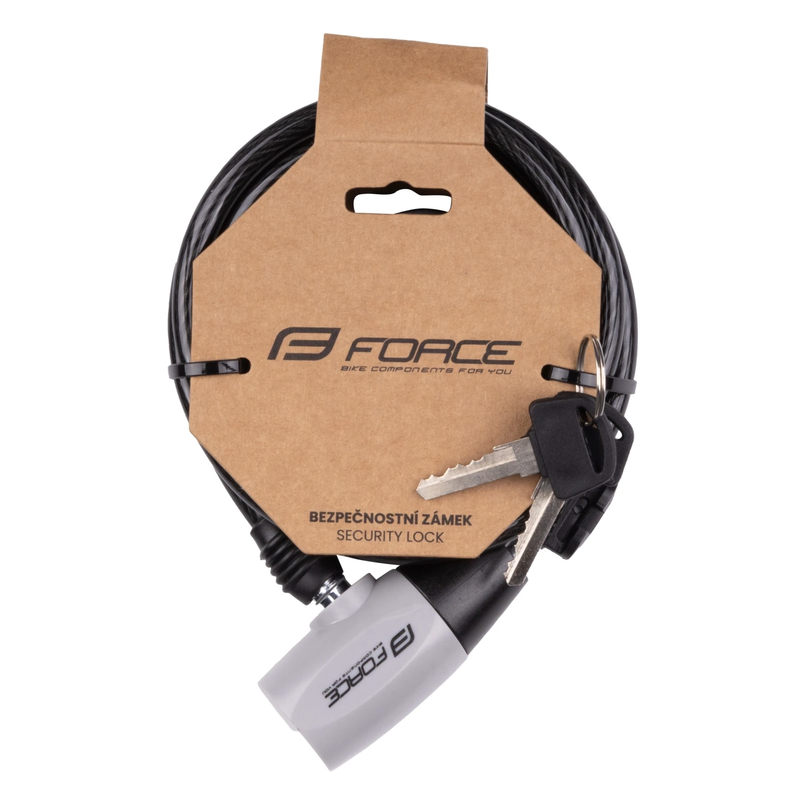 2. Antifurt Force Ron 185cm 8mm negru 185cm, Negru