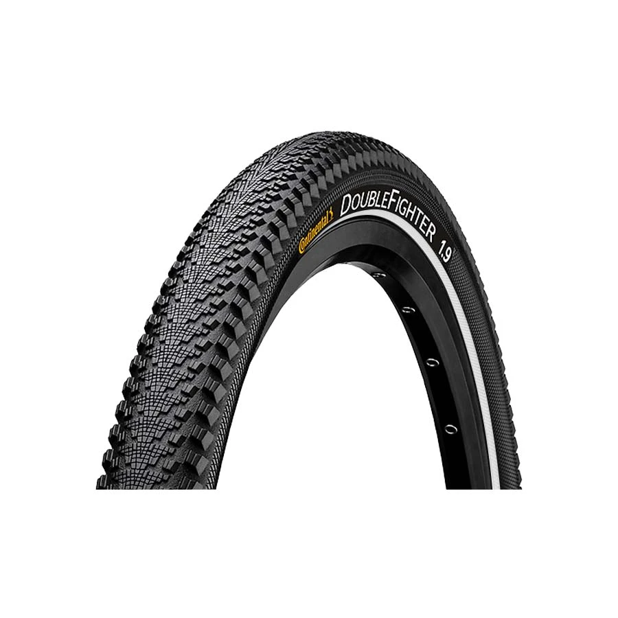 Anvelopa pe sarma Continental DoubleFighter III 20, Negru Reflex, 47-406, 20x1.75 Negru/Reflex, 20x1.75 - 103723