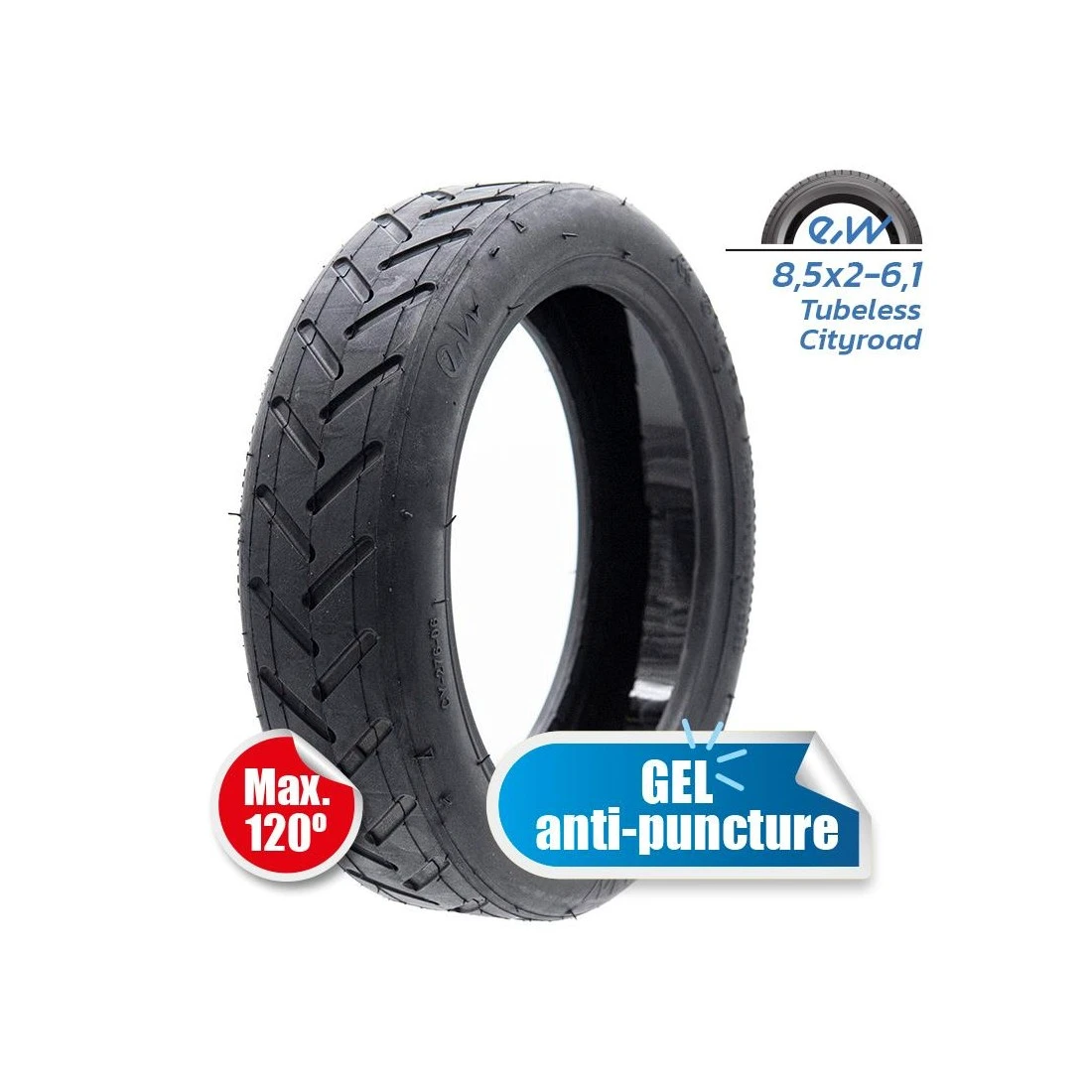 1. Anvelopa tubeless cu gel pentru trotineta 8.5x2