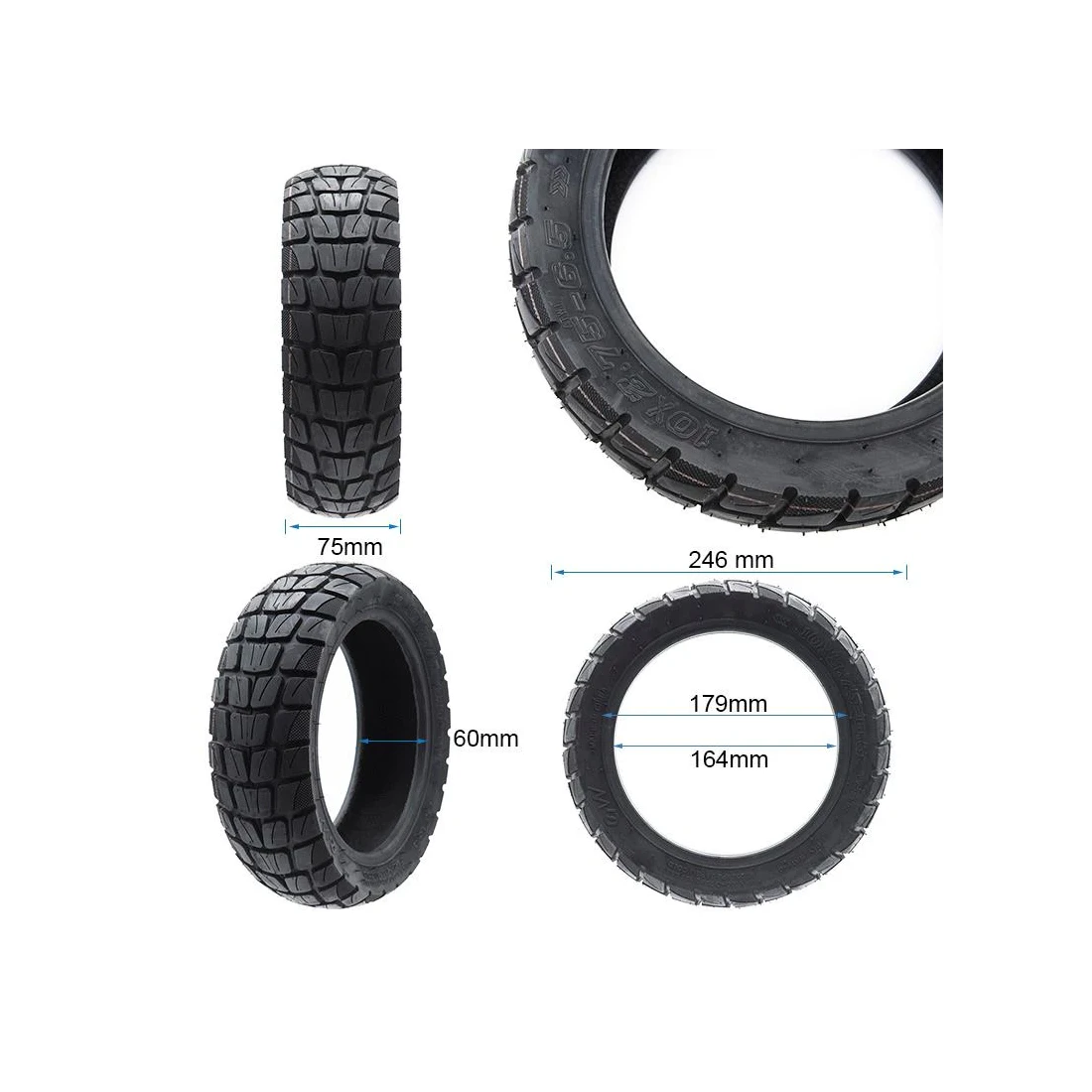 4. Anvelopa tubeless offroad pentru trotineta 10x2.75-6.5