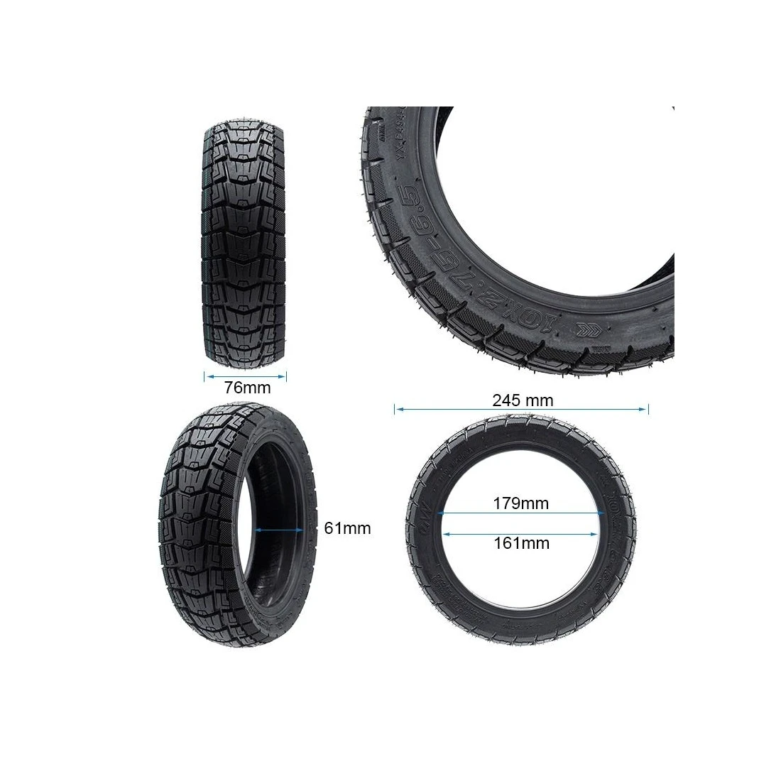2. Anvelopa tubeless Offroad trotineta Ewheel 10x2.75-6.5