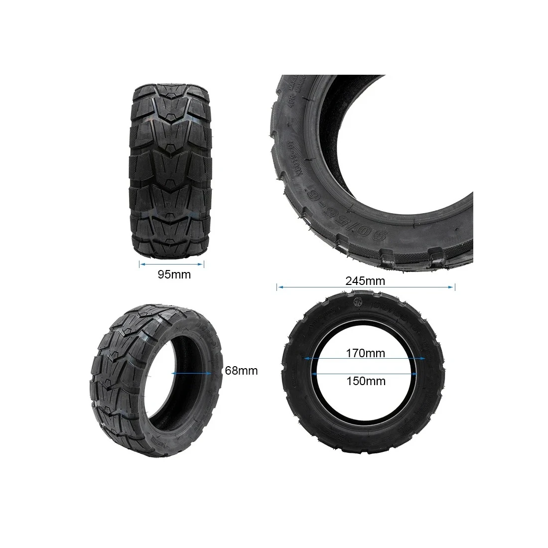2. Anvelopa tubeless trotineta 90 55-6 Ninebot GT1 GT2