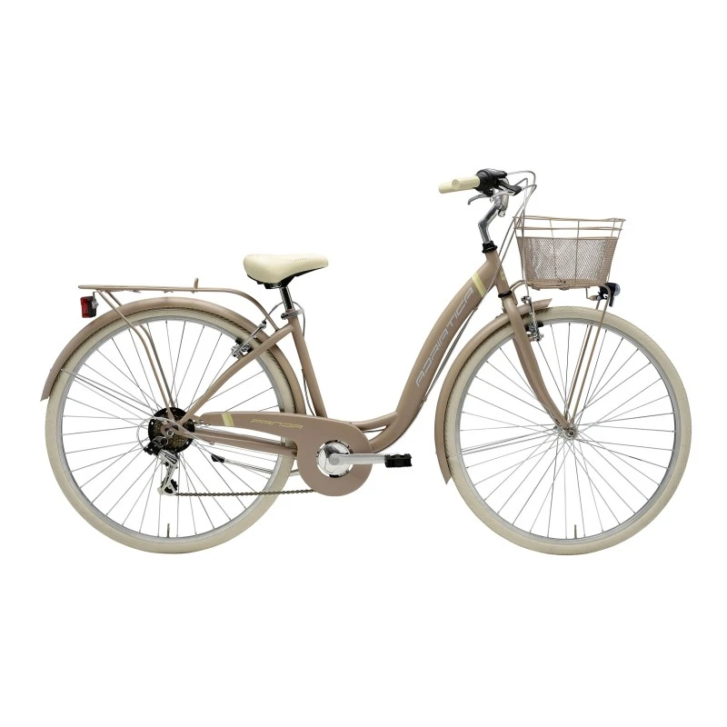 Bicicleta Adriatica Panda 28 Lady 6V Matt Sand 42 cm 42cm, Crem - 127896