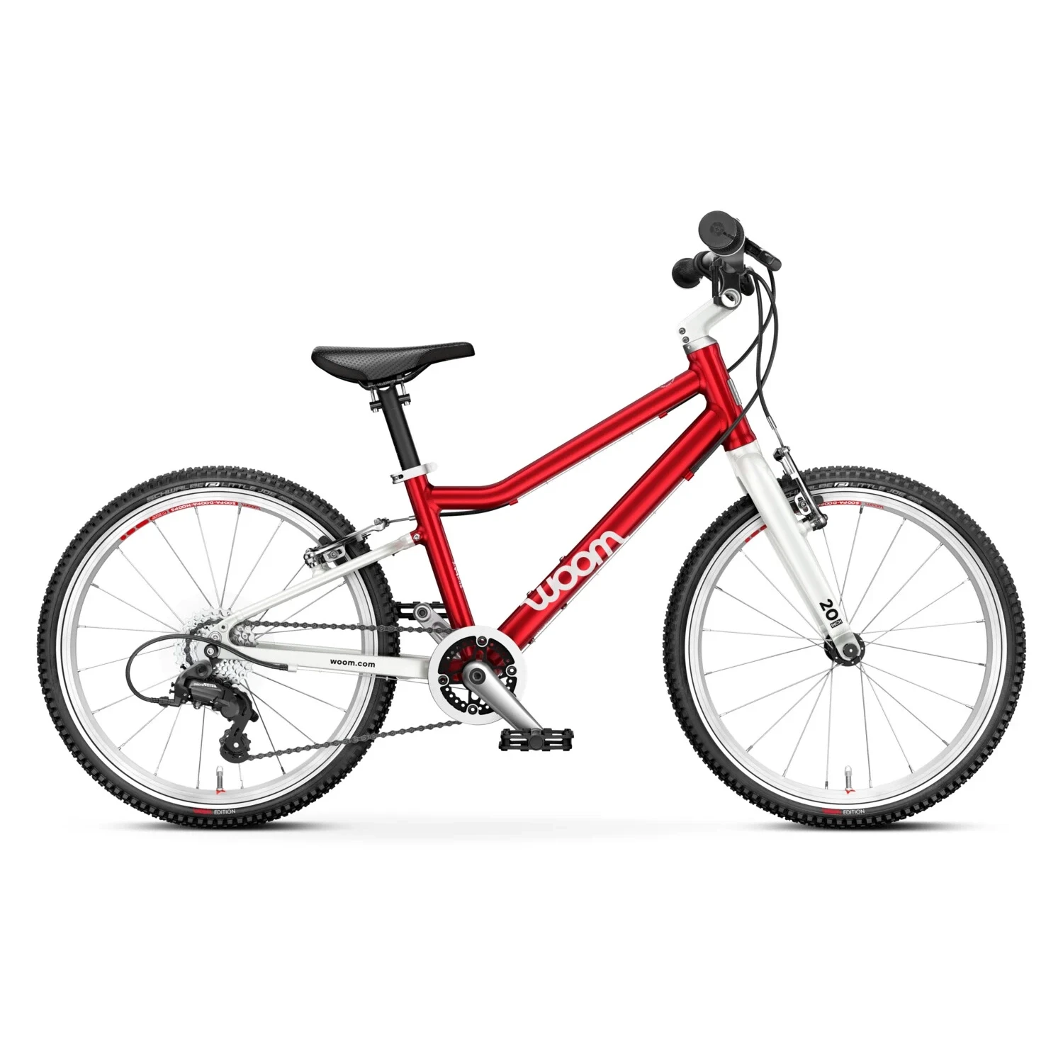 Bicicleta copii Woom 4, 20 inch, Rosu Anodizat Rosu anodizat - 109114