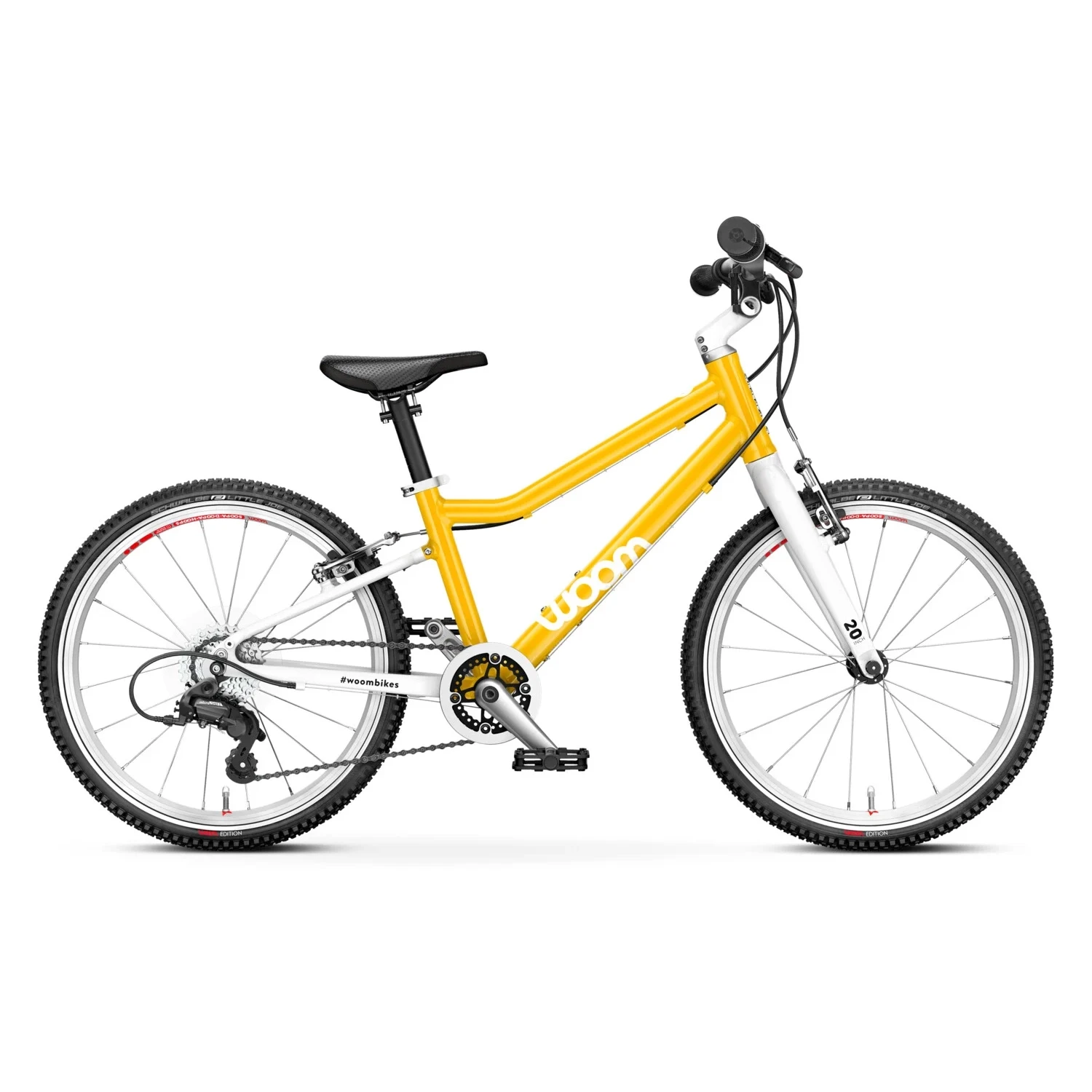Bicicleta copii Woom 4, 20 inch, Galben Galben - 109111