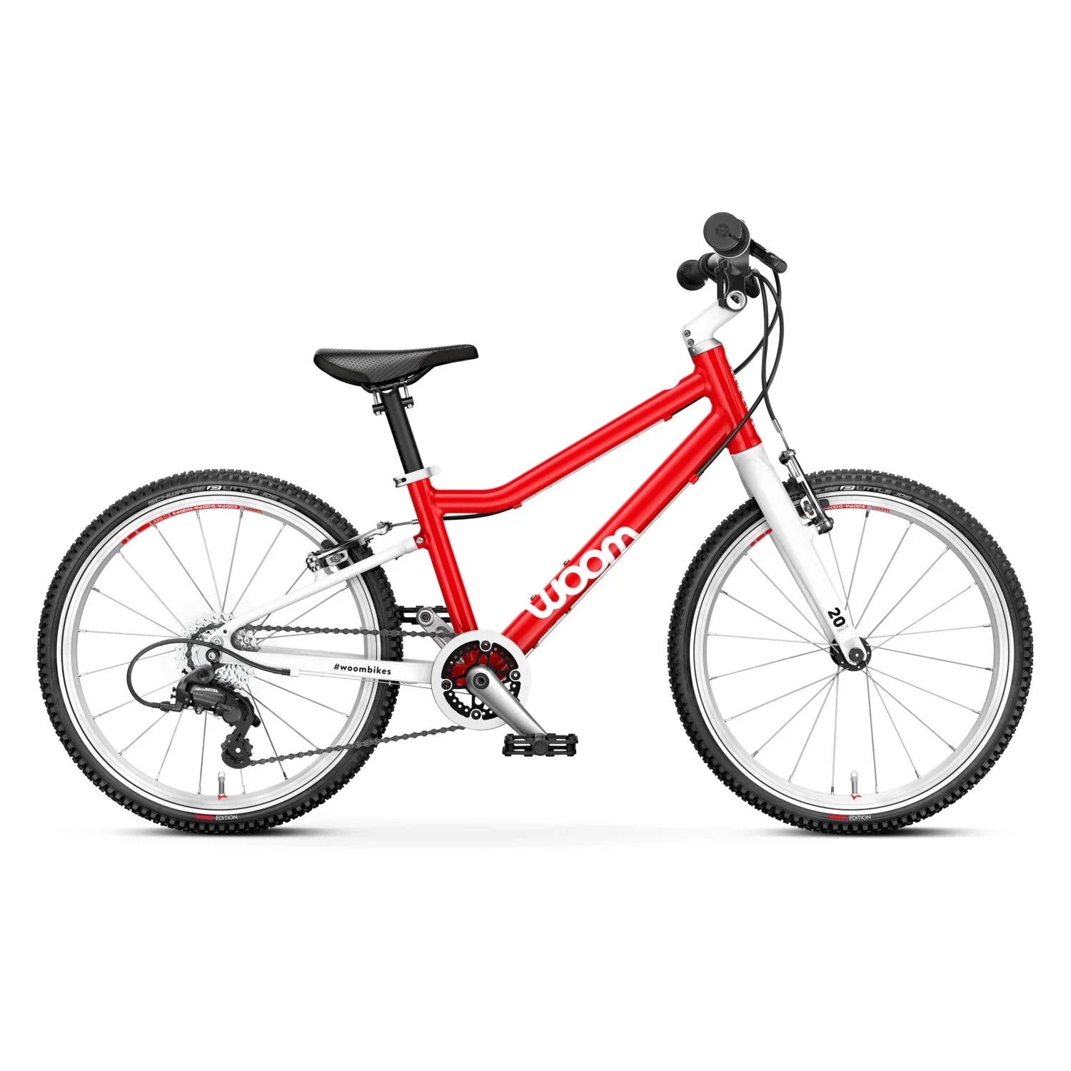 1. Bicicleta copii Woom 4, 20 inch, Rosu Rosu