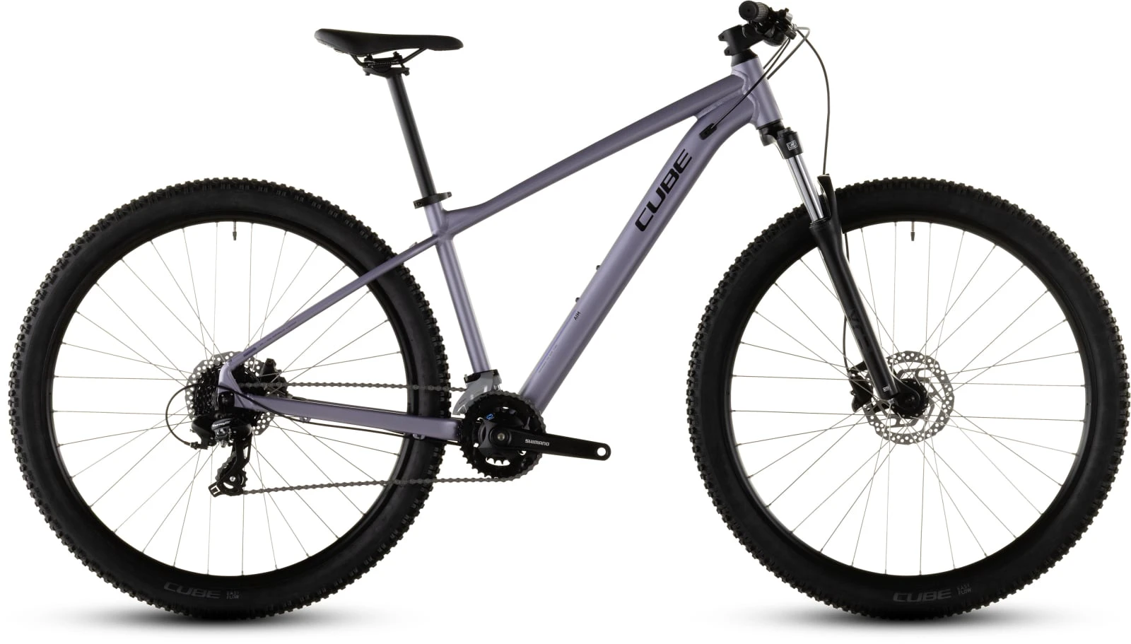 Bicicleta Cube Aim ONE lightpurple chrome 2026 cadru S (15 ) - roti 27.5 Violet, 38cm - 223597