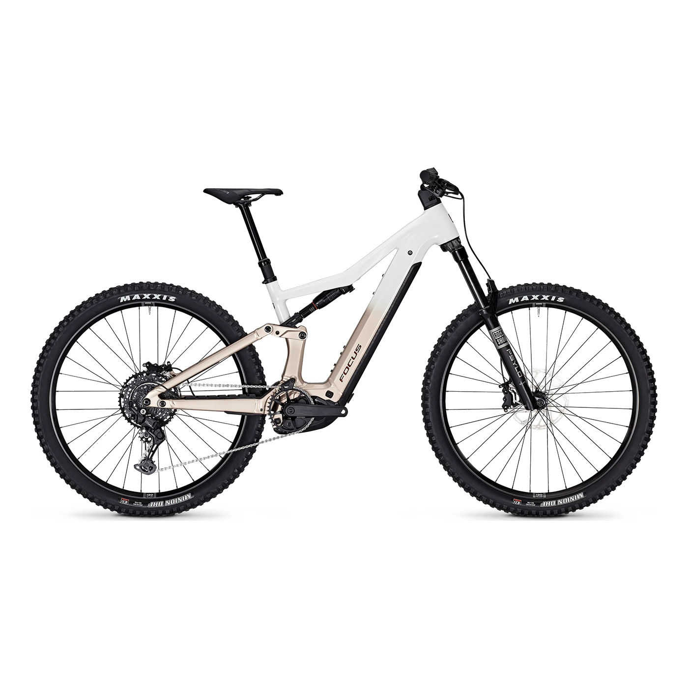 3. Bicicleta electrica Focus JAM2 6.7, baterie 800 Wh, white adamant silver, XL, 46cm 46cm, 800 Wh, Alb/Crem