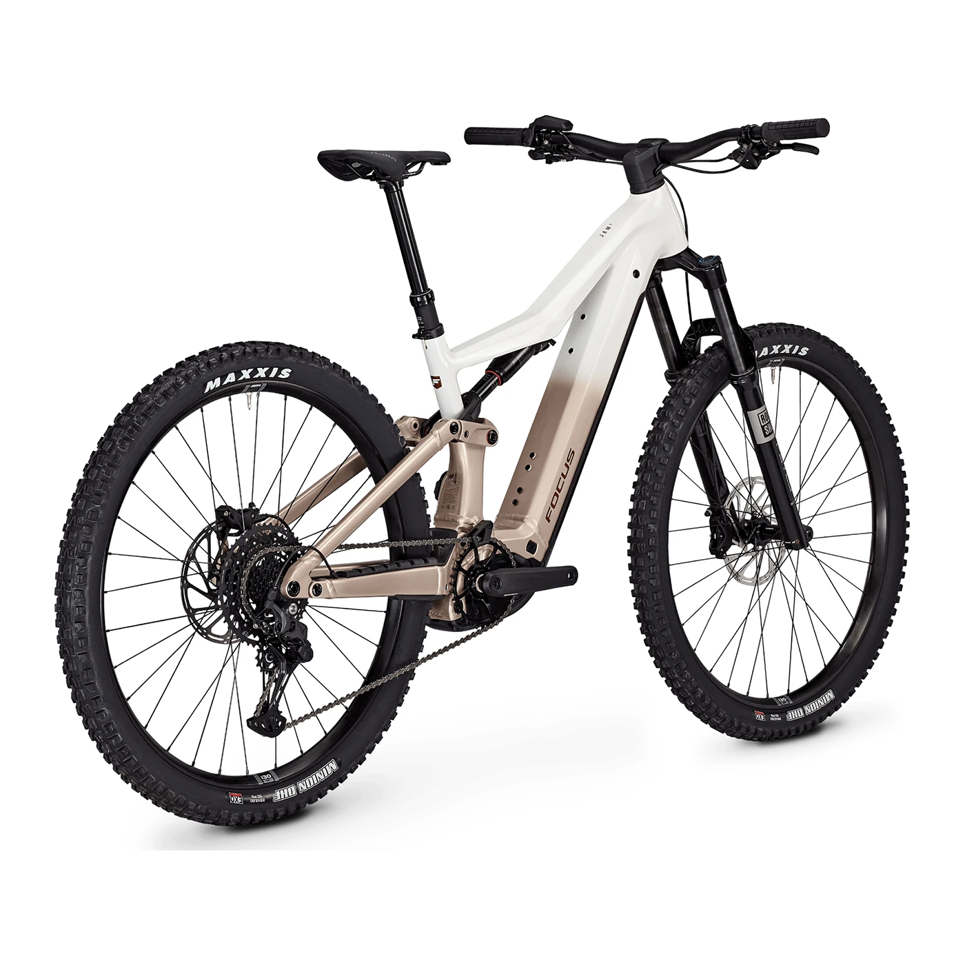 2. Bicicleta electrica Focus JAM2 6.7, baterie 800 Wh, white adamant silver, XL, 46cm 46cm, 800 Wh, Alb/Crem