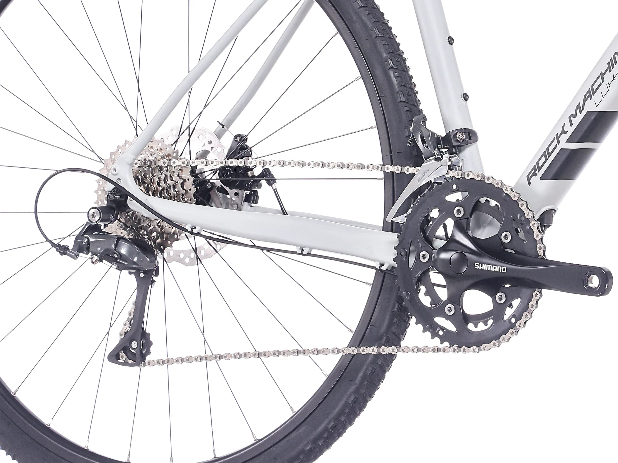 6. Bicicleta Rock Machine Lukk 20 Flat Bar 28 Matte Mouse Grey 52cm, (L) 52cm, Gri