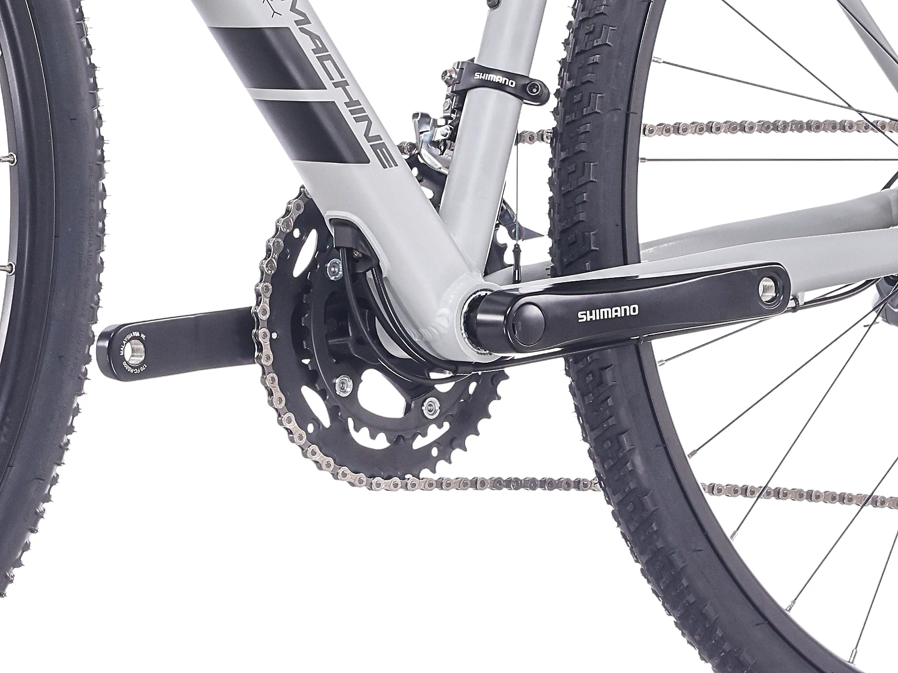 3. Bicicleta Rock Machine Lukk 20 Flat Bar 28 Matte Mouse Grey 52cm, (L) 52cm, Gri