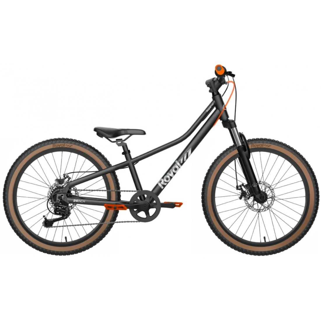 1. Bicicleta Royal Baby 7-17, 24 inch, Negru Negru