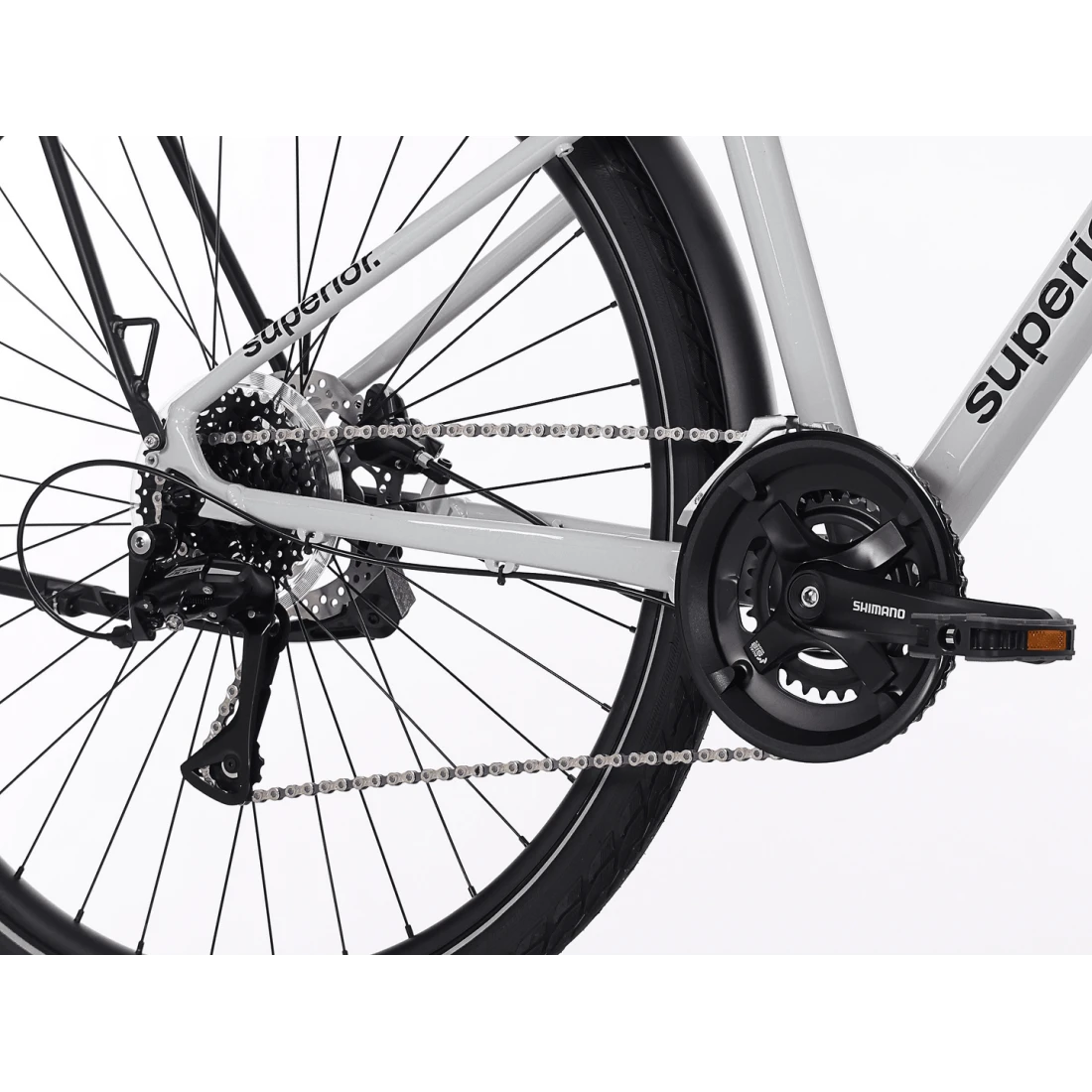 9. Bicicleta Superior BLOX 6.2 T 28 Gloss Grey 46cm - (M) 46cm