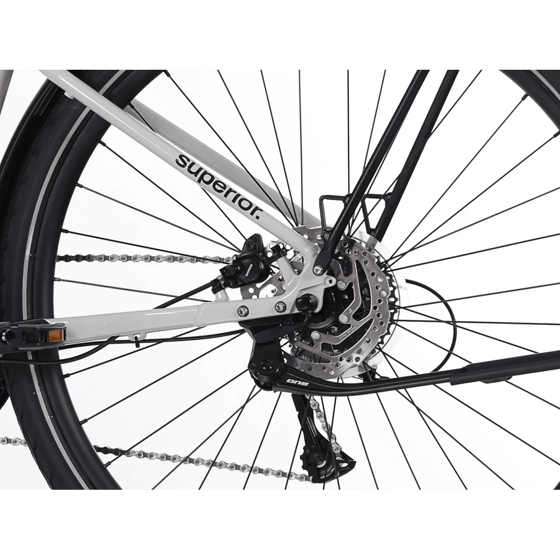 3. Bicicleta Superior BLOX 6.2 T 28 Gloss Grey 46cm - (M) 46cm