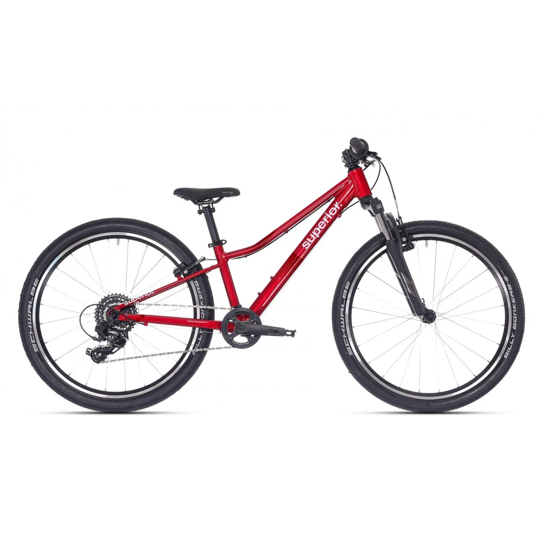 1. Bicicleta Superior RACER 24 Gloss Racing Red Rosu